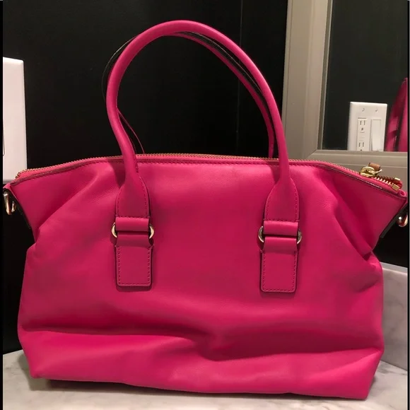 Hot Pink Kate Spade Bag w/Front Turn Lock Pocket - Picture 2 of 14